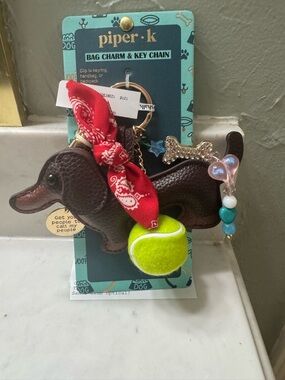 piper.k Dachshund Bag Charm & Key Chain